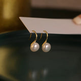 925 Silver Pearl Drop Earrings Glamour Wedding Party Jewelry
