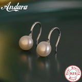 925 Silver Pearl Drop Earrings Glamour Wedding Party Jewelry