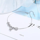 925 Silver Bell Anklets for Women Party Fine Jewelry