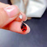 925 Silver Ruby Gemstone Pendant Necklace for Women
