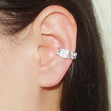 925 Silver Ear Clips Non Pierced Earrings CZ Clip Jewelry
