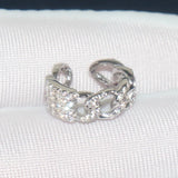 925 Silver Ear Clips Non Pierced Earrings CZ Clip Jewelry