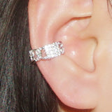 925 Silver Ear Clips Non Pierced Earrings CZ Clip Jewelry