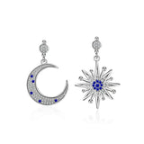925 Silver Moon Star Tassel Earrings S-E545