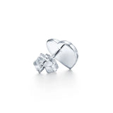925 Silver Enamel Heart Stud Earrings For Women Girls Square Party Jewelry