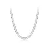 925 Silver 4mm Beads Chain Choker Necklace Women Wedding S925 Jewelry