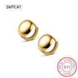 925 Silver Ball Charm Hoop Earrings Wedding Jewelry