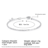 925 Silver Gypsophila Bracelet Women's Engagement Jewelry