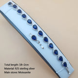925 Silver Moissanite Diamond Bracelet for Women Zircon Charm Jewelry
