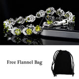 925 Silver Moissanite Diamond Bracelet for Women Zircon Charm Jewelry