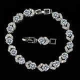 925 Silver Moissanite Diamond Bracelet for Women Zircon Charm Jewelry