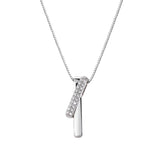 925 Silver Necklace Square Strip Pendant Choker Women