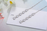 925 Silver Geometric Tassel Drop Earrings with Zircon Crystal