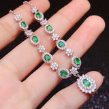 925 Silver Natural Gemstone Necklace for Women Wedding