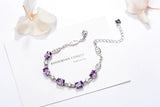 925 Silver Purple Zircon Bracelet Women's Jewelry Gift