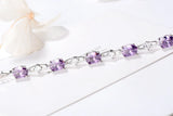 925 Silver Purple Zircon Bracelet Women's Jewelry Gift