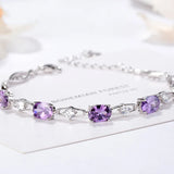 925 Silver Purple Zircon Bracelet Women's Jewelry Gift