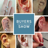925 Silver CZ Zircon Screw Back Stud Earrings Wedding Engagement