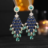 925 Silver Sparkling CZ Drop Earrings for Women
