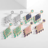 925 Silver Sparkling CZ Drop Earrings for Women