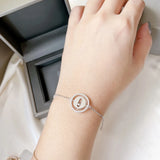 925 Silver Women's Bracelet Diamond Slideable Bracelet Christmas Gift