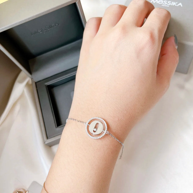 925 Silver Women's Bracelet Diamond Slideable Bracelet Christmas Gift