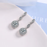 925 Silver Zircon Water Droplet Earrings for Women