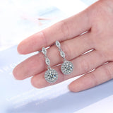 925 Silver Zircon Water Droplet Earrings for Women