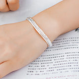 925 Sterling Silver 6MM Geometry Chain Bracelet Necklace Set