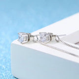 925 Silver Love Candy Zirconia Cube Tassel Earrings