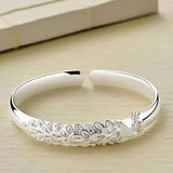 925 Silver Peacock Bangle Wedding Jewelry
