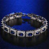 Zircon Dark Square Heart Bracelet for Women Temperament Gems Stone Bracelets