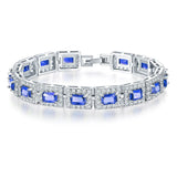 Zircon Dark Square Heart Bracelet for Women Temperament Gems Stone Bracelets