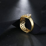 Colorful Inlaid High Engagement Rings For Women