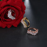 Colorful Inlaid High Engagement Rings For Women