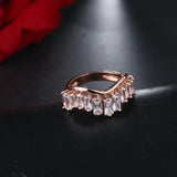 Colorful Inlaid High Engagement Rings For Women