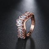 Colorful Inlaid High Engagement Rings For Women