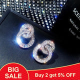 Crystal Cz 925 Sterling Silver Dangle Earrings for Women
