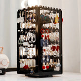 Acrylic Jewelry Box Transparent Rotating Organizer Display Storage