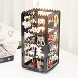 Acrylic Jewelry Box Transparent Rotating Organizer Display Storage