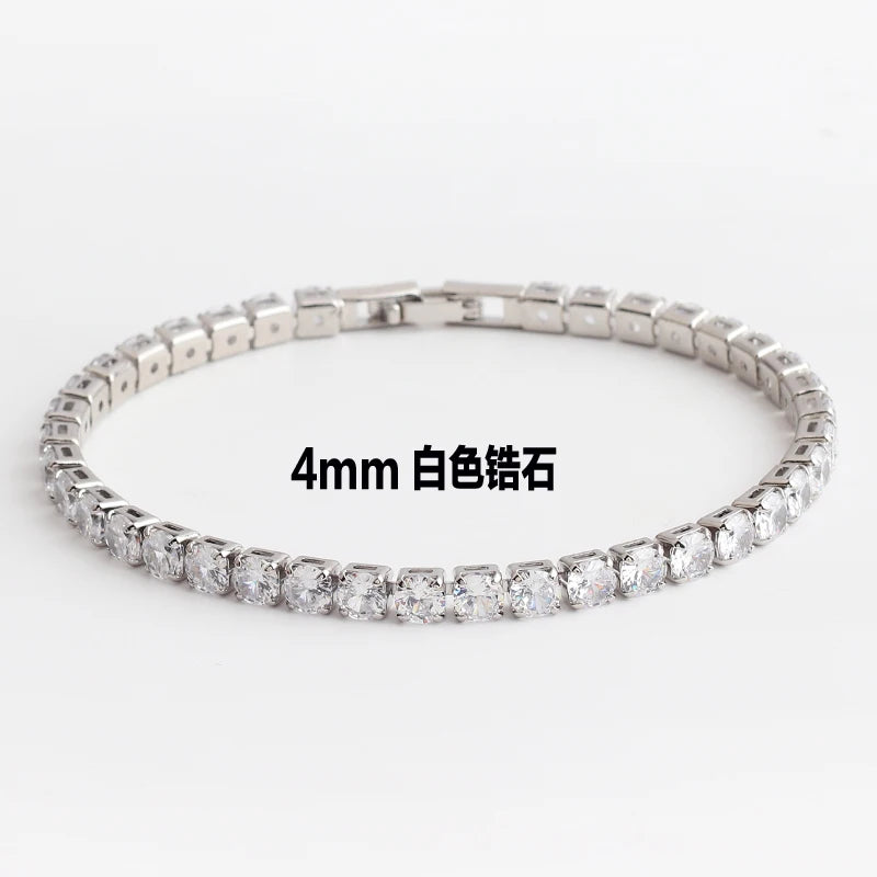 Adjustable Rainbow Zircon Tennis Bracelet for Women
