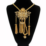 Algeria Bridal Necklace with Tassel Pendant