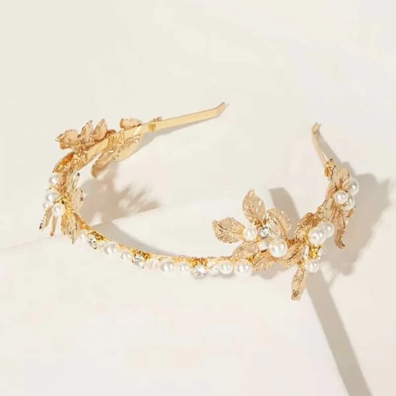 Leaf Shape Wedding Tiara Headband Bridal Prom Hair Accessory