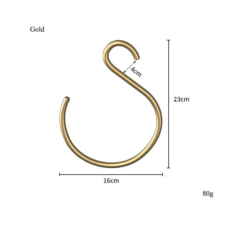 Aluminum Alloy Scarf Necktie Hanger Large S-Shaped Hook