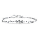 Angel Heart Bracelet 925 Sterling Silver Crystal Zirconia Bracelets