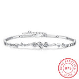 Angel Heart Bracelet 925 Sterling Silver Crystal Zirconia Bracelets