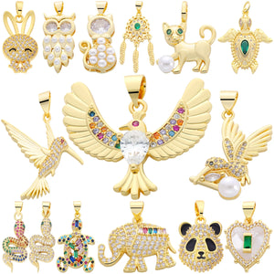 Animal Elephant Dolphin Pigeon Bird Charms for Jewelry Making