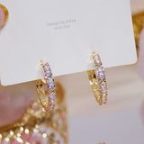 Shining Zirconia Circle Earrings for Women - Bella Bijoux Pendant Gift