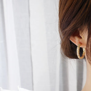 Shining Zirconia Circle Earrings for Women - Bella Bijoux Pendant Gift