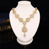 Arabian Metal Necklace with Gemstone Inlays